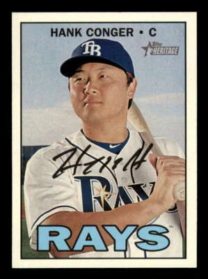 2016 Topps Heritage High Gum Stain #501 Hank Conger Rays SP - Image 1 of 2
