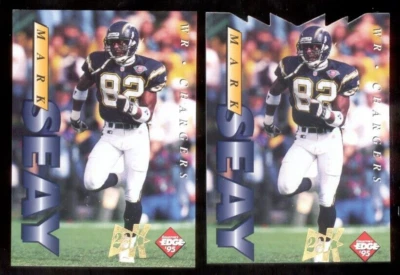 1995 Collectors Edge MARK SEAY San Diego Charger 22K Gold Card + Die Cut 001/500 - Image 1 of 2