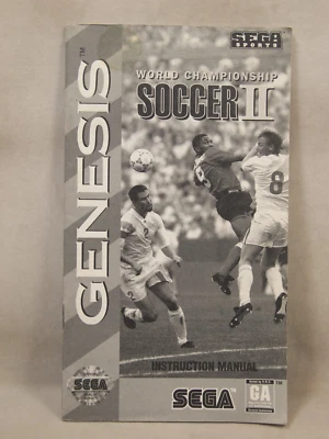World Championship Soccer II (SEGA Genesis) Authentic MANUAL ONLY - Image 1 of 4