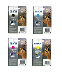 Cartucce di inchiostro giallo originali Epson T1301 nero T1302 ciano T1303 magenta T1304 - Foto 1 di 3