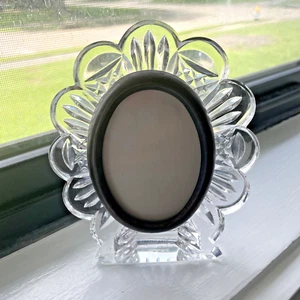 Waterford Kristall Bilderrahmen Oval Fotorahmen Geschliffenes Glas - Bild 1 von 5