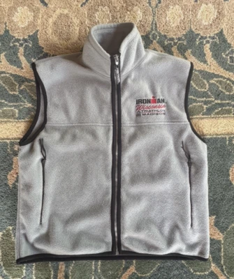 Ironman Wisconsin Light Blue Fleece Full Zip Vest Unisex Small - Image 1 of 4