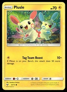 Pokemon Shining Legends Common Plusle #33 Near Mint - Picture 1 of 2