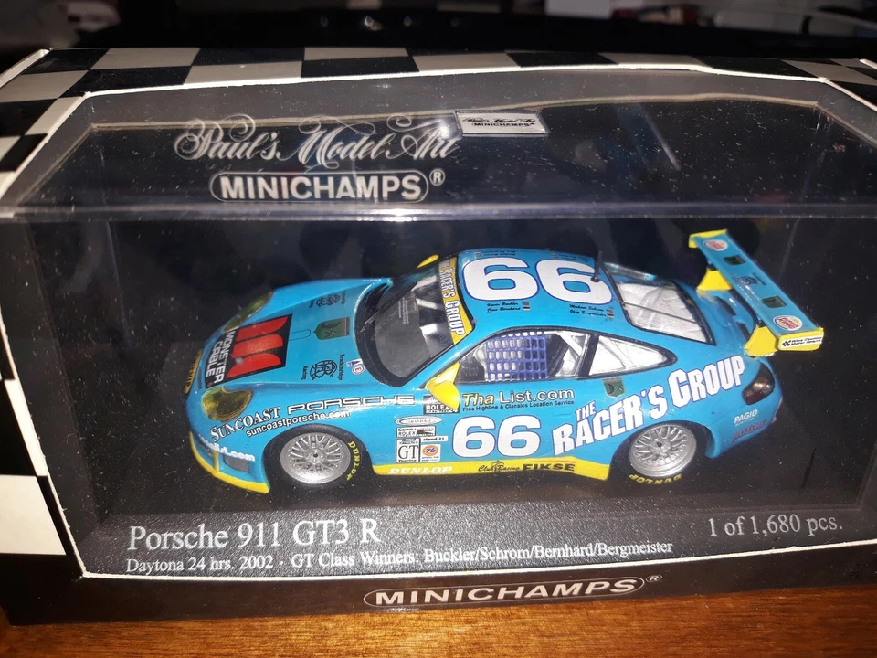 Minichamps 1/43 Porsche 911 GT3 R #66 Winner GT Class Daytona 24 hours 2002 - Immagine 1 di 1