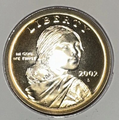 2002-S Sacagawea $1 Dollar PROOF Coin from US Mint Proof Set Excellent Condition - Image 1 of 4
