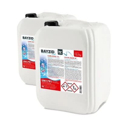 HÖFER CHEMIE GMBH 25 kg (2 x 12,5 kg) Chlor Flüssig Aktivchlor Flüssigchlor für Pool Schwimmbad