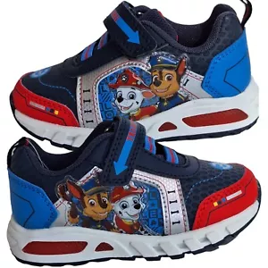 Paw Patrol Toddler Boys Light up Sneakers Size 7 Blue Slip on Lightweight Shoes - Picture 1 of 24