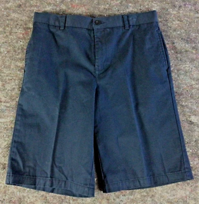 Land's End Boys Size 18 Navy Cotton Twill Blue Dress Casual Shorts - Image 1 of 4