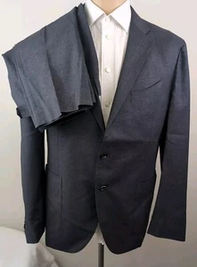 Lardini X Nicolas Mens Unstructured Gray Surgeon Cuff 2 Piece Suit 40R -W36 X32 - Picture 1 of 20