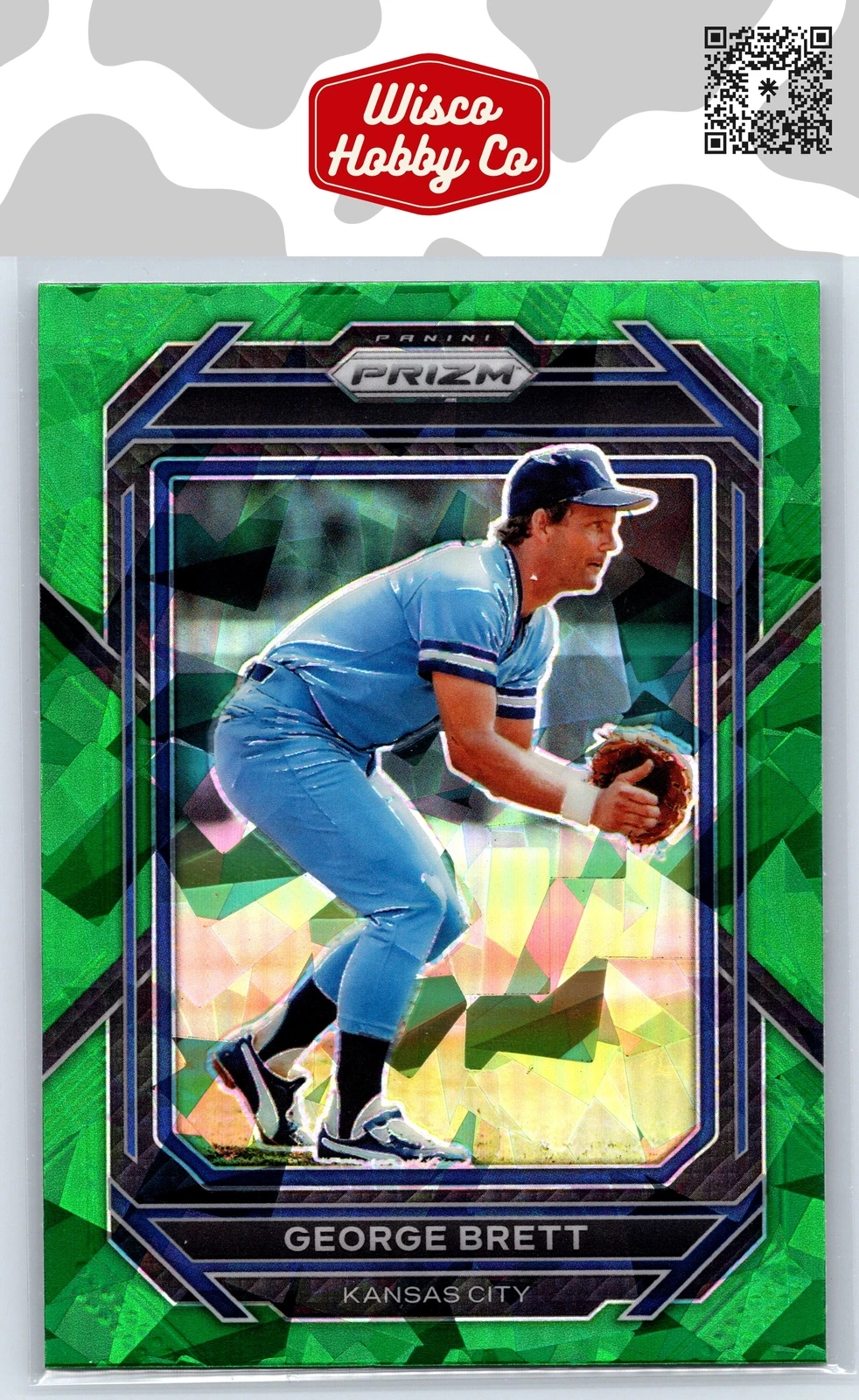 2023 Panini Prizm George Brett #81 Green Ice Prizm Kansas City Royals