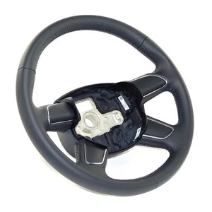 Volante De Cuero 4 Rayos Negro Audi A3 8V A4 8K Q3 8U Q5 8R Q7 4L - Imagen 1 de 4