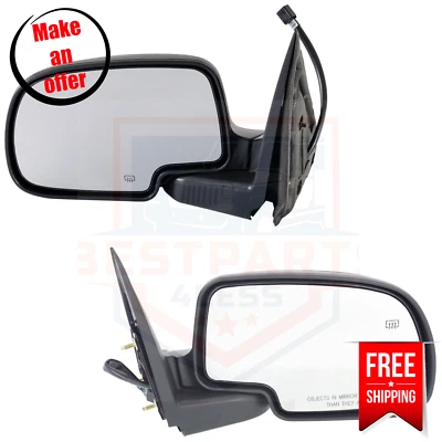 Juego de 2 espejos retrovisores Kool Vue izquierda y derecha para GMC Sierra 2500 SL 1999-2002, SLE, SLT Foto 1 de 4