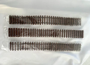 35 Inch Miniature Garden Fence Mini Ornament Wood Picket Fence 3pk - Picture 1 of 3