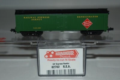 Frigorífico N Roundhouse 82702 Railway Express Agency 50' puerta única 1850 C18094 Foto 1 de 2