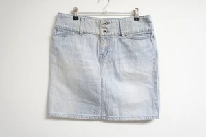 Me Issey Miyake Striped Denim Mini Skirt Made in Japan Size 28 - Picture 1 of 8