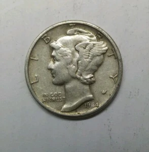 SUPER ERROR MISSING 4 ON 1944 MERCURY DIME - Picture 1 of 11