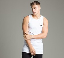 Mens Nike Sportswear Modern Basic White Tank Vest (NAT1) RRP £24.99