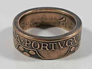 Portugal Ring – 1 Escudo Portuguese Coin Ring Handmade – Republic Coin Jewelry - Picture 1 of 11