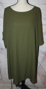 Shein Curve Women's Green 1/2 Tie Sleeve Tunic Dress Plus Size 2XL *EUC* - Picture 1 of 4