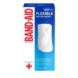 Johnson & Johnson Band-Aid Flexible Rolled Gauze 4 inch x 2.5 yard 5 Each 6 Pack - Picture 1 of 7