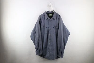 Vintage LL Bean Mens 2XLT Faded Quilted Button Shirt Jacket Jac Shirt Shacket - Image 1 of 4