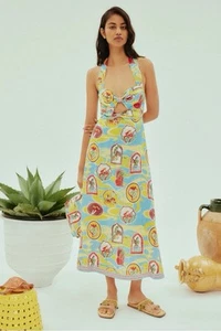 Vestido Alemais Talla Au 16 US 12 Emilio Midi - Imagen 1 de 9