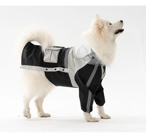 Impermeable para perros puede remolcar ropa reflectante impermeable y lluviosa para mascotas. - Imagen 1 de 29