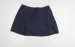Jack Wills Women's Blue Quilted A-Line Skirt, Size 10 - Picture 1 of 12