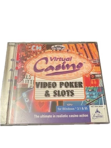 Software de tragamonedas de video póker de casino virtual de colección (CD-ROM PARA PC) con estuche y manual - Imagen 1 de 3