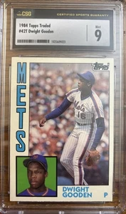 Topps 1984 negociado #42T Dwight Gooden radiocontrol Mets CSG 9 como nuevo - Imagen 1 de 2