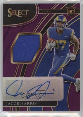 2021 Select Rookie Signature Memorabilia Purple Prizm /49 Jacob Harris Auto RC - Image 1 of 2