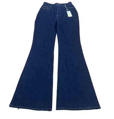 Pantalones de mezclilla Boden para mujer azules tiro alto ajustados acampanados lavado oscuro talla 12 largos Foto 1 de 4