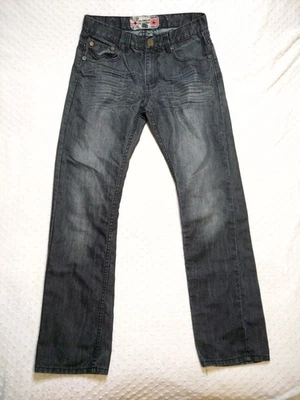 Monarchy Mens Blue Cotton 5 Pocket Design Dark Wash Denim Straight Jeans Size 32 — 第 1/4 张图片