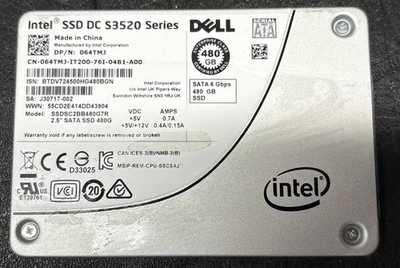 Intel DC S3520 SSDSC2BB480G7R 480GB 2.5” SATA SSD Drive - Image 1 of 3