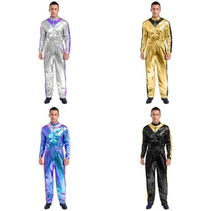 Hombres Mono Halloween Body Rendimiento Unitards Astronauta Informal Años 70 Rave - Imagen 1 de 30