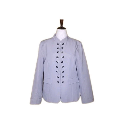 Chaqueta Blazer Estilo Militar Frente Abierto Mujer Grande Gris Sgt Pepper XL  Foto 1 de 4