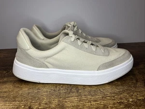 Kizik Prague Damengröße 9,5 breit freihändig Canvas creme beige Slipper Sneaker " - Bild 1 von 12