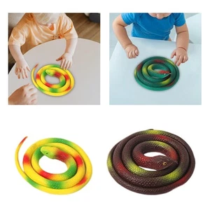 Soft Rubber Snake Figure Jungle Animal Model Relief Gags Props Toys Realistic - Picture 1 of 14
