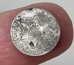1858 Silver Three-Cent Piece  - 96168 - Picture 1 of 3