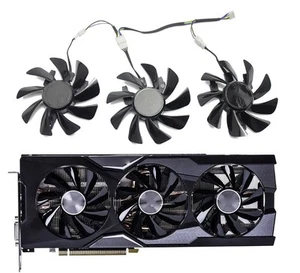 Set of 3 Fan Cooling Fan Set For Sapphire R9 FURY 4GB HBM Tri-X T129215SU - Afbeelding 1 van 5