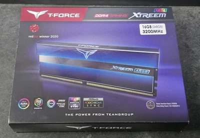 Team T-Force Xtreem Argb 16Gb (2x8Gb) Black Heatsink ARGB LEDs DDR4 3200Mhz - Image 1 of 3