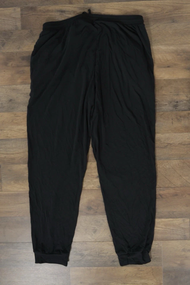 Pantalones Eberjey para mujer M. negros tejidos suaves con cordón cónico Foto 1 de 4