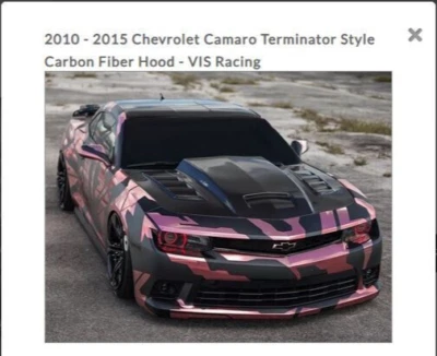 Carbon Fiber Hood Terminator For 10-15 2dr Chevrolet Camaro - Image 1 of 4