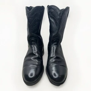 Stivali uomo J. Chisholm pelle nera taglia 10 EE 8126 made USA VINTAGE ottime condizioni - Foto 1 di 9