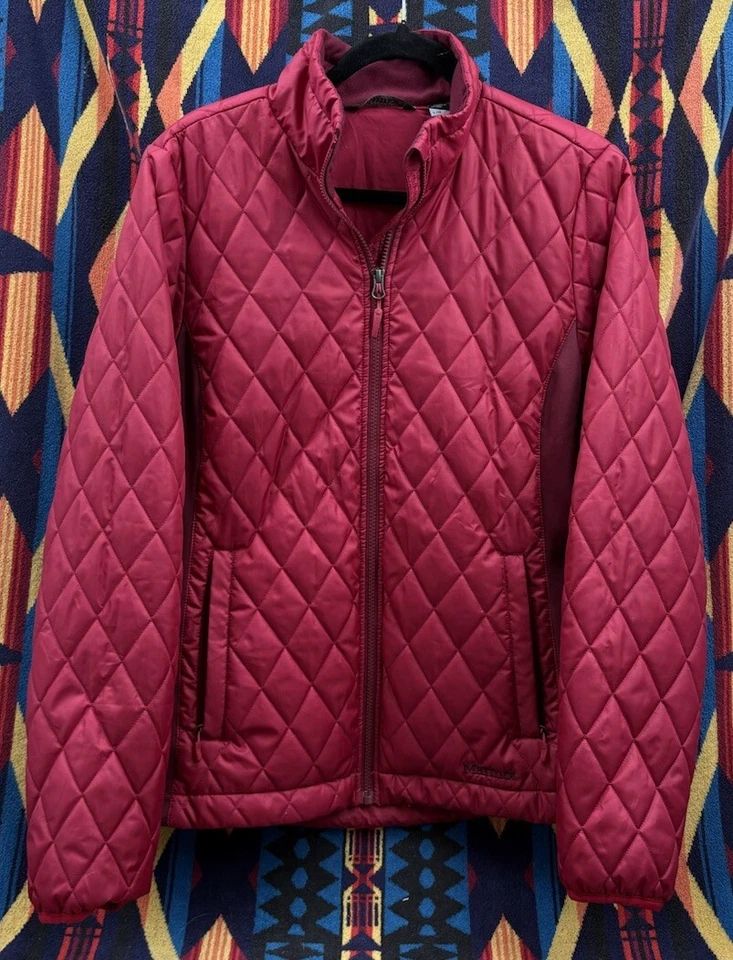 Jaqueta Marmot Feminina Grande Vermelha Acolchoada Casaco de Nylon - Imagem 1 de 3