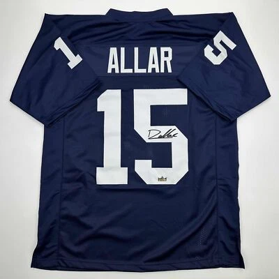 Facsimile Autographed Drew Allar Penn State Blue Reprint Jersey Size Men's XL - Image 1 of 4