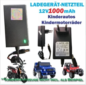 Ladegerät 12V1000mAh / 12V1A | Charger | Netzteil für Kinder-Autos Buggys Quads - Bild 1 von 4