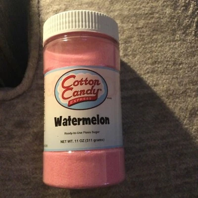 Cotton Candy Express WATERMELON Floss Sugar, 11 oz Jar, 20-30 Servings