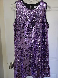 Sugar &jade Purple Sequined Dress Girls Xl - Picture 1 of 2