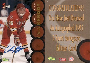 Chris Kenady Signed 1995 Classic #75 Card Denver Pioneers Auto AU